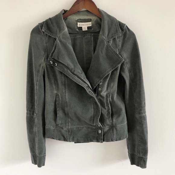 Anthropologie Jackets & Blazers - Anthro Marrakech Halen Olive Moto Jacket Small